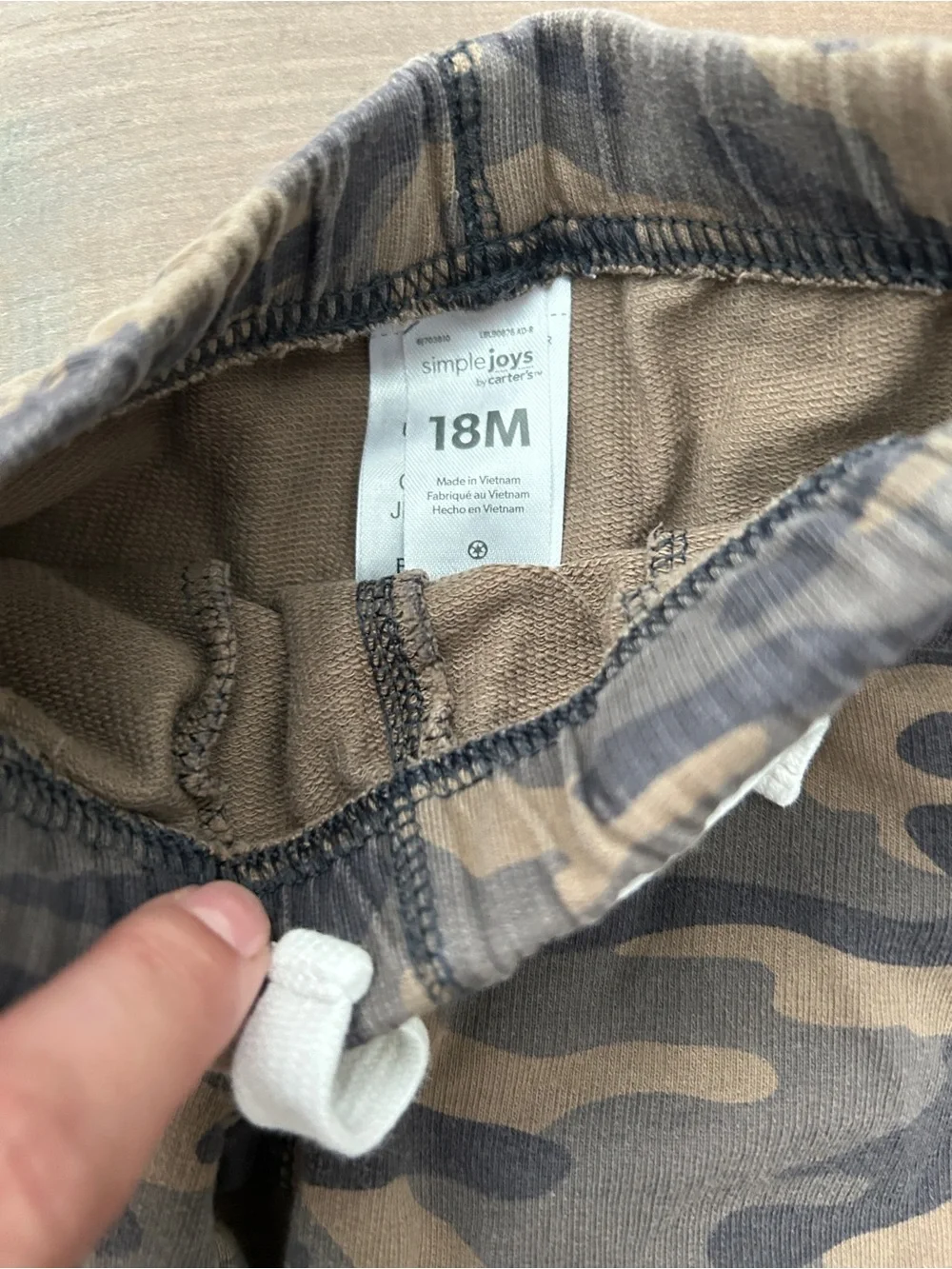 Kids Camo Jogger Pants - Olive Green